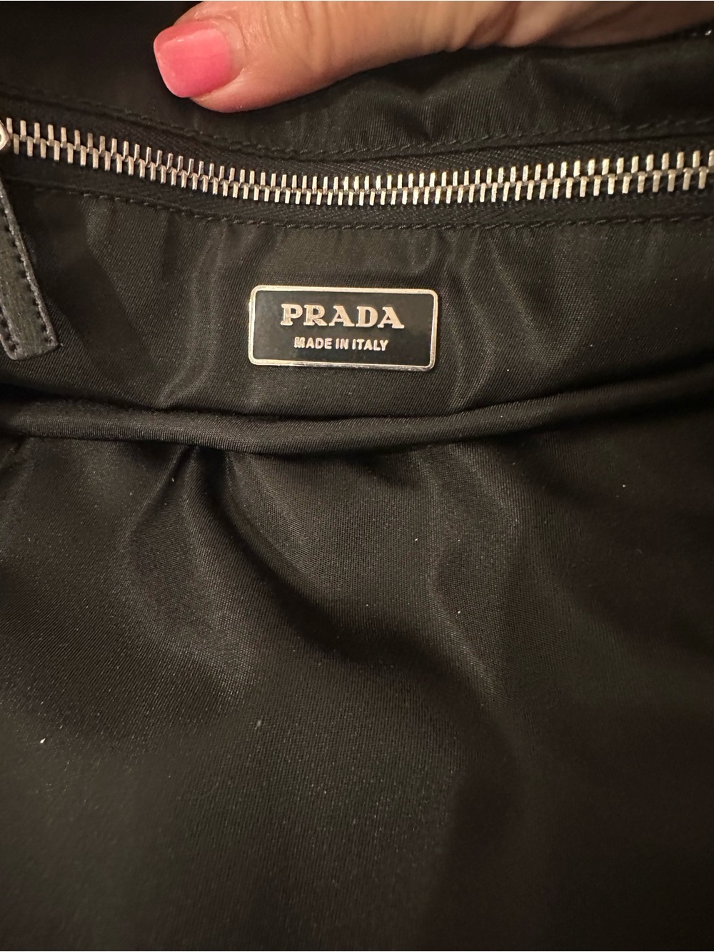 Authentic Prada Black Nylon Shoulder Bag w/ Lock - Iconic Designer Tote - Picture 14 of 15